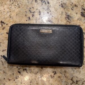 Gucci Micro GG Blackleather Wallet Vintage